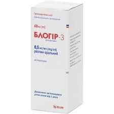 Блогір-3 р-н орал.0,5 мг/мл 60мл фл з мірн.ложк.карт.пач